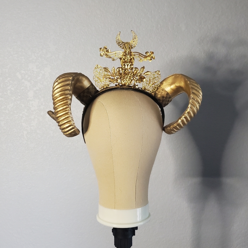Mary Halo Crown Headband Spiked Zip Tie Halo Crown Sunburst Goddess Headband - Picture 10 of 11